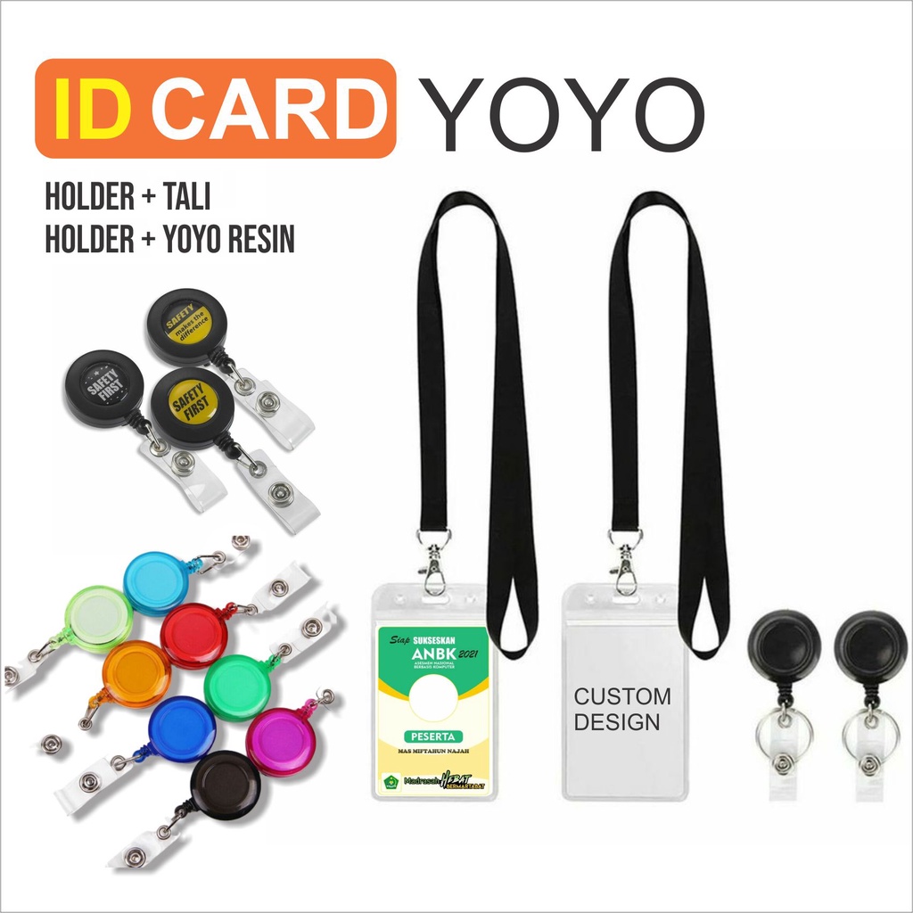 

CETAK ID CARD YOYO/HOLDER/TALI/RESIGN EVENT KANTOR SISWA LENGKAP