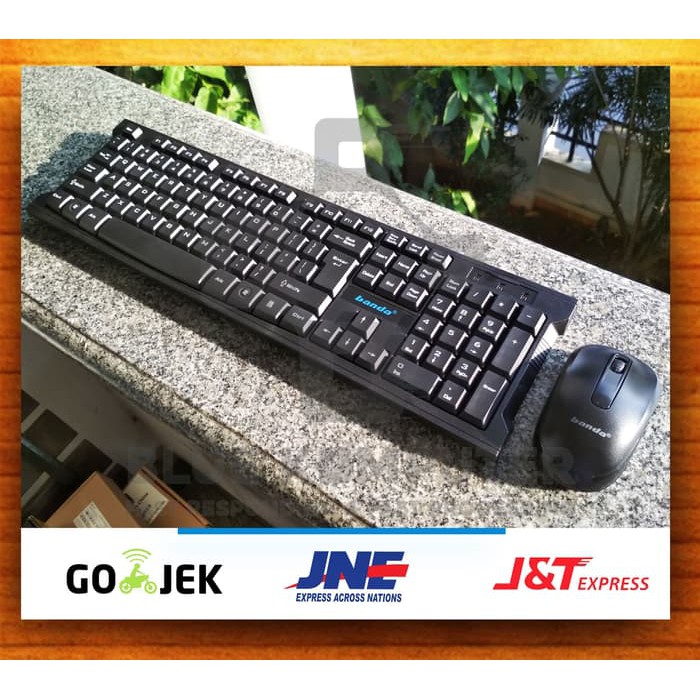 Keyboard Wireless dan Mouse Set Banda W200 / KEYBOARD WIRELESS BANDA