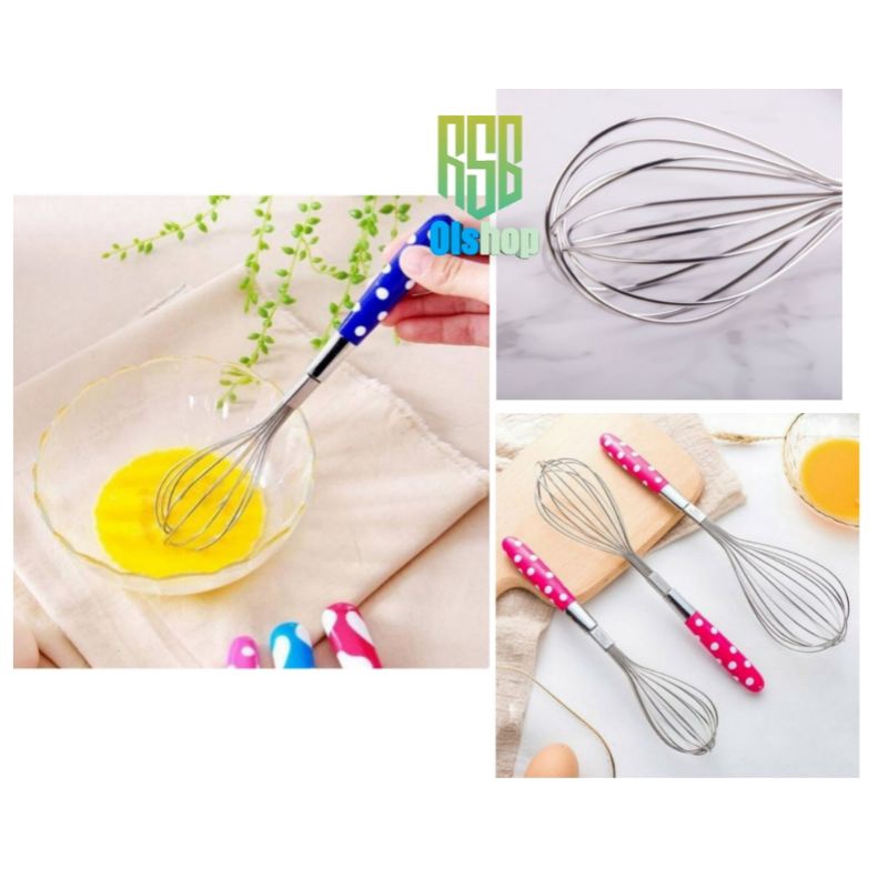 KOCOKAN TELUR STAINLESS/KOCOKAN TELUR MANUAL/KOCOKAN TELUR POLKADOT/KOCOKAN ADONAN KUE