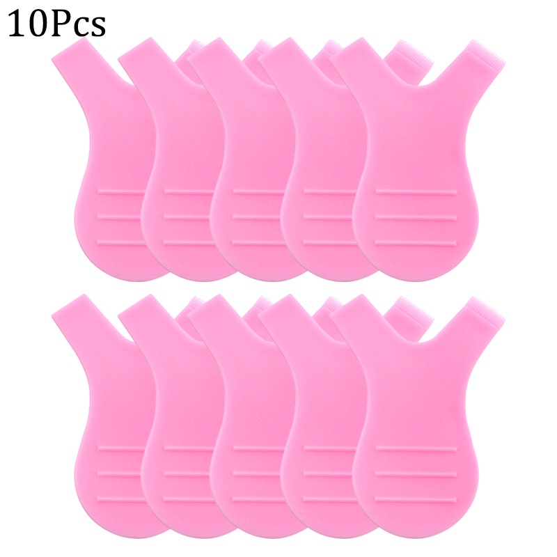 10pcs / Pack Brush Pembersih Bulu Mata Extension Bentuk Y Bahan Plastik Reusable