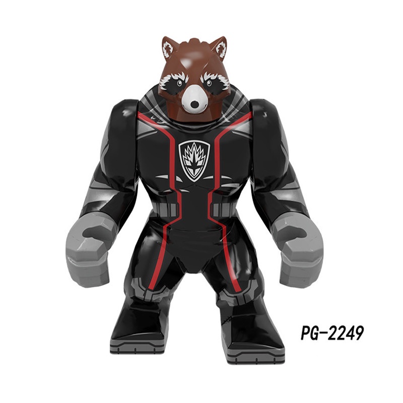 1pc Mainan Balok Bangunan Minifigures Model Marvel Black Panther Loki Spider Man Bahan ABS Untuk Anak