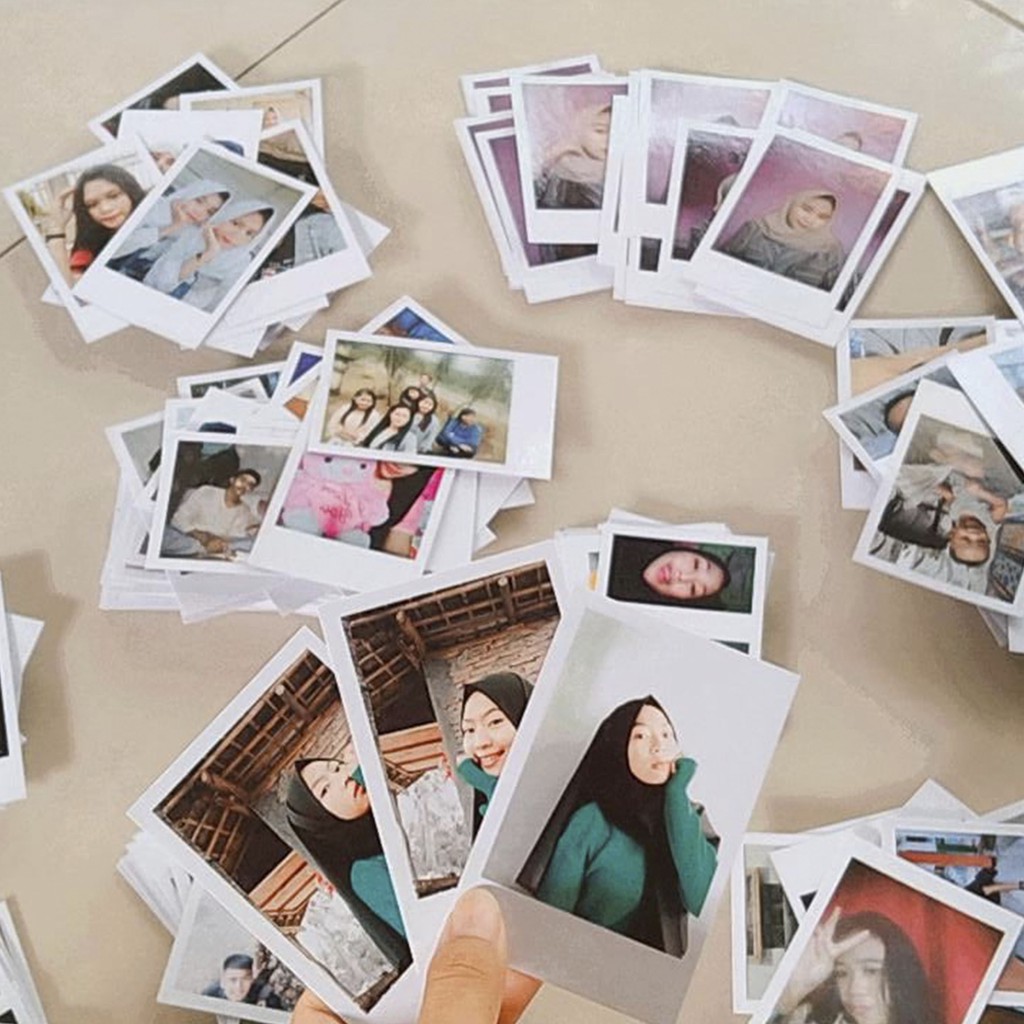 CETAK FOTO POLAROID 2R ( BISA COD) + LAMINASI GLOSSY MURAH 2R (BONUS DI DESKRIPSI) PHOTOCARD AESTHETIC MEMORIES