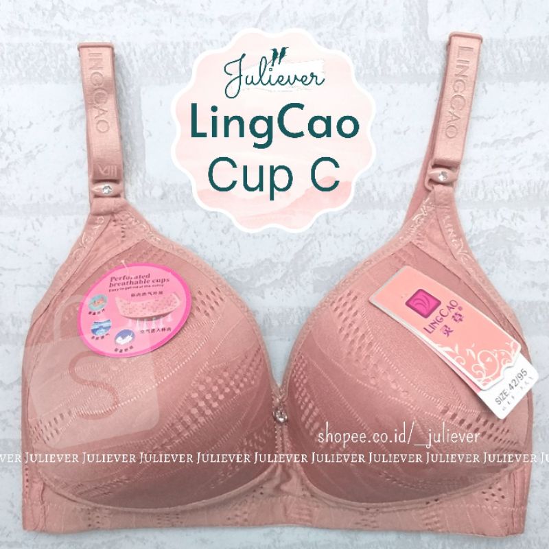 C3006 Breathable | Cup C (Besar) | Tanpa Kawat | BH LingCao Bra Ling Cao | REALPICT❗
