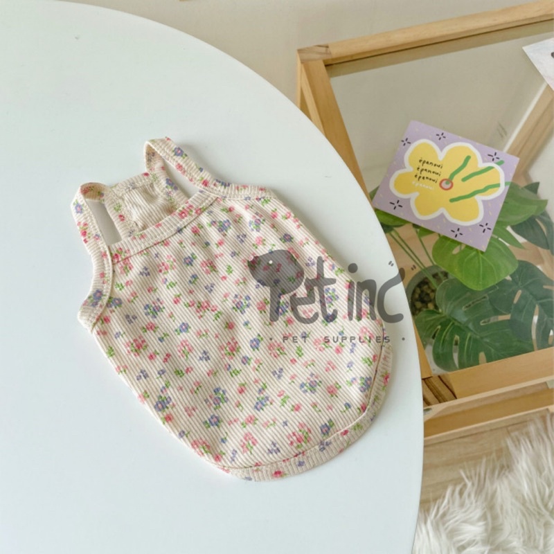 Korea Buttercup flower tank top