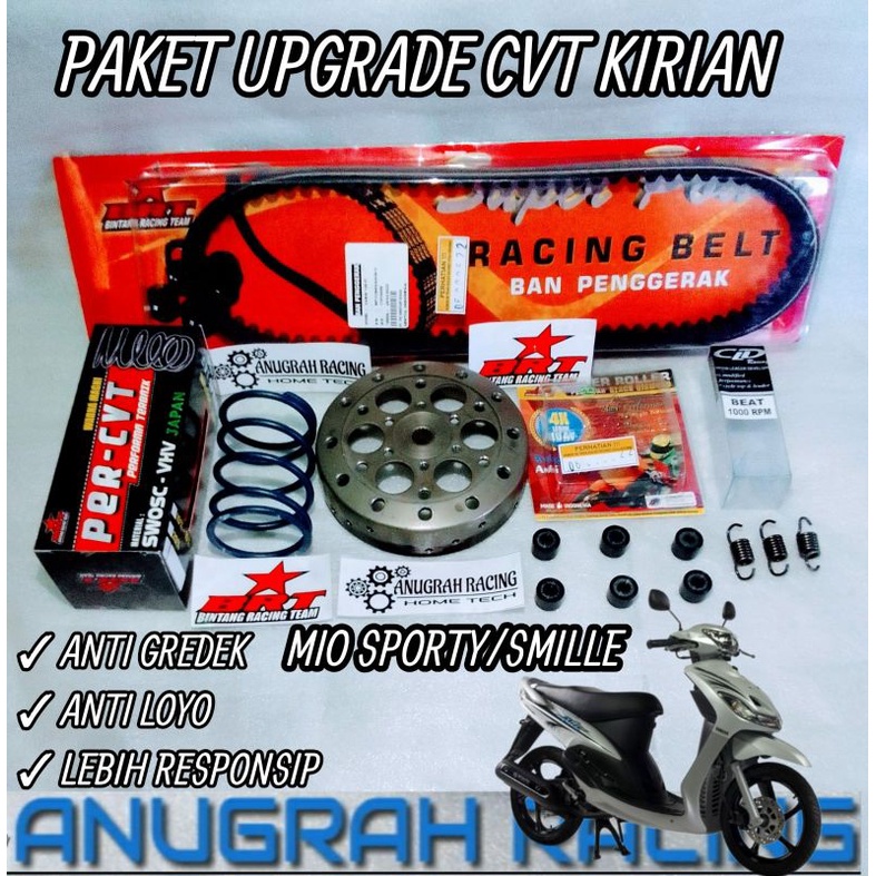 PAKET UPGRADE CVT KIRIAN ANTI GREDEK ANTI LOYO LEBIH RESPONSIP MIO SPORTY MIO SMILLE MANGKOK GANDA C