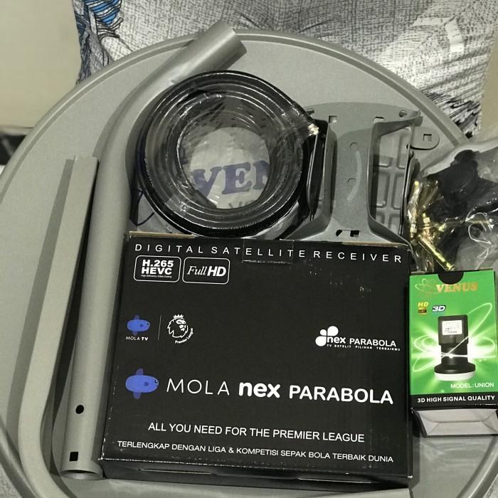 Paket Parabola Mini 45Cm Receiver Mola Nex Parabola Hitam