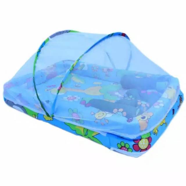 Kasur bayi set kelambu bantal dan guling model kolam jungle termurah