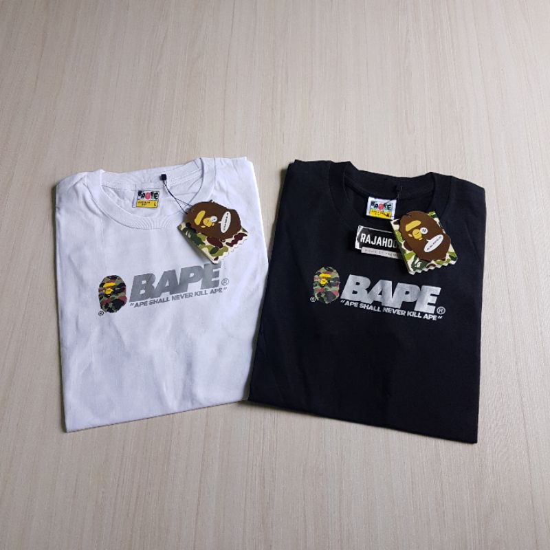 KAOS BAPE | BAJU BAPE | T-SHIRT BAPE FULL TAG & LABEL MIRROR 1:1 PREMIUM