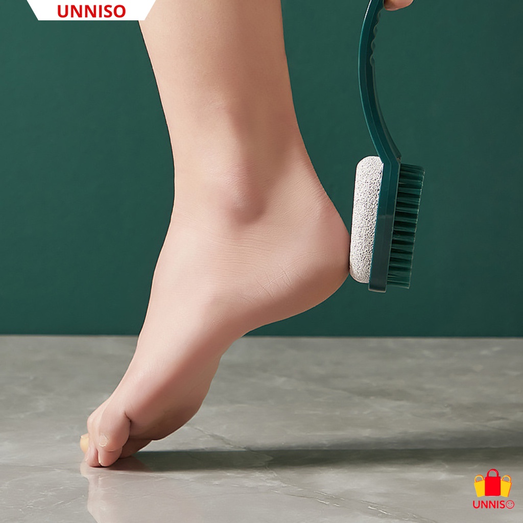 UNNISO - Brush Heel File Kalus Penggosok Kaki 2 Sisi