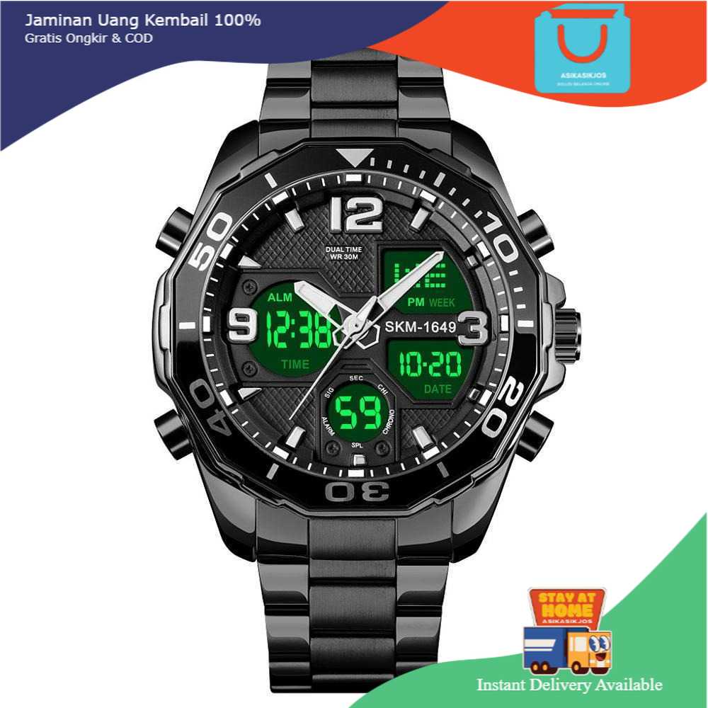 SKMEI ORIGINAL Jam Tangan Analog Digital Pria Stainless Steel - 1649