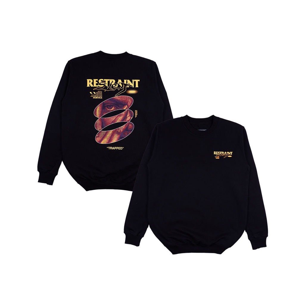MORWICK - Crewneck Sweater Pria -  Restrain - Hitam
