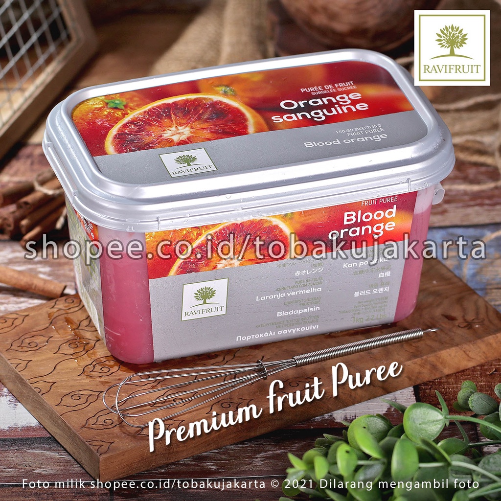 

RaviFruit PUREE Buah Jeruk Beku 100gr Ravi Fruit Frozen Blood Orange