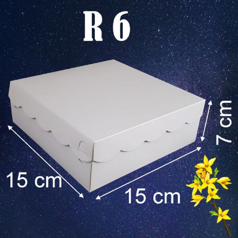 

R6 310 gsm 15x15x7 isi 50 lbr Dos Kardos Kardus Kerdus Kotak Makanan Kue Roti