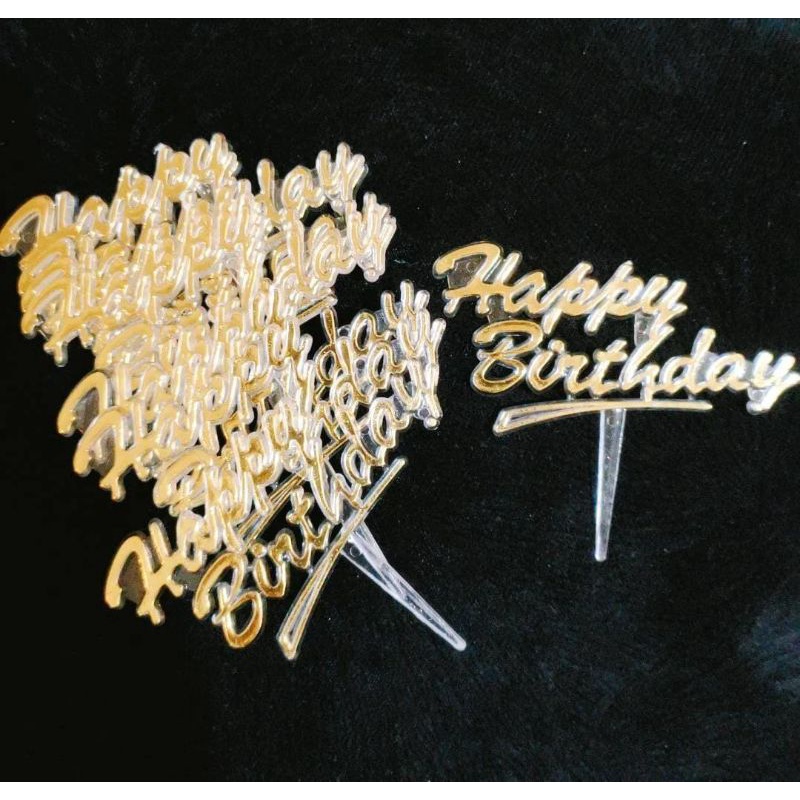 

CAKE TOPPER MINI / Cake Topper Happy Birthday / Hiasan kue Happy Birthday