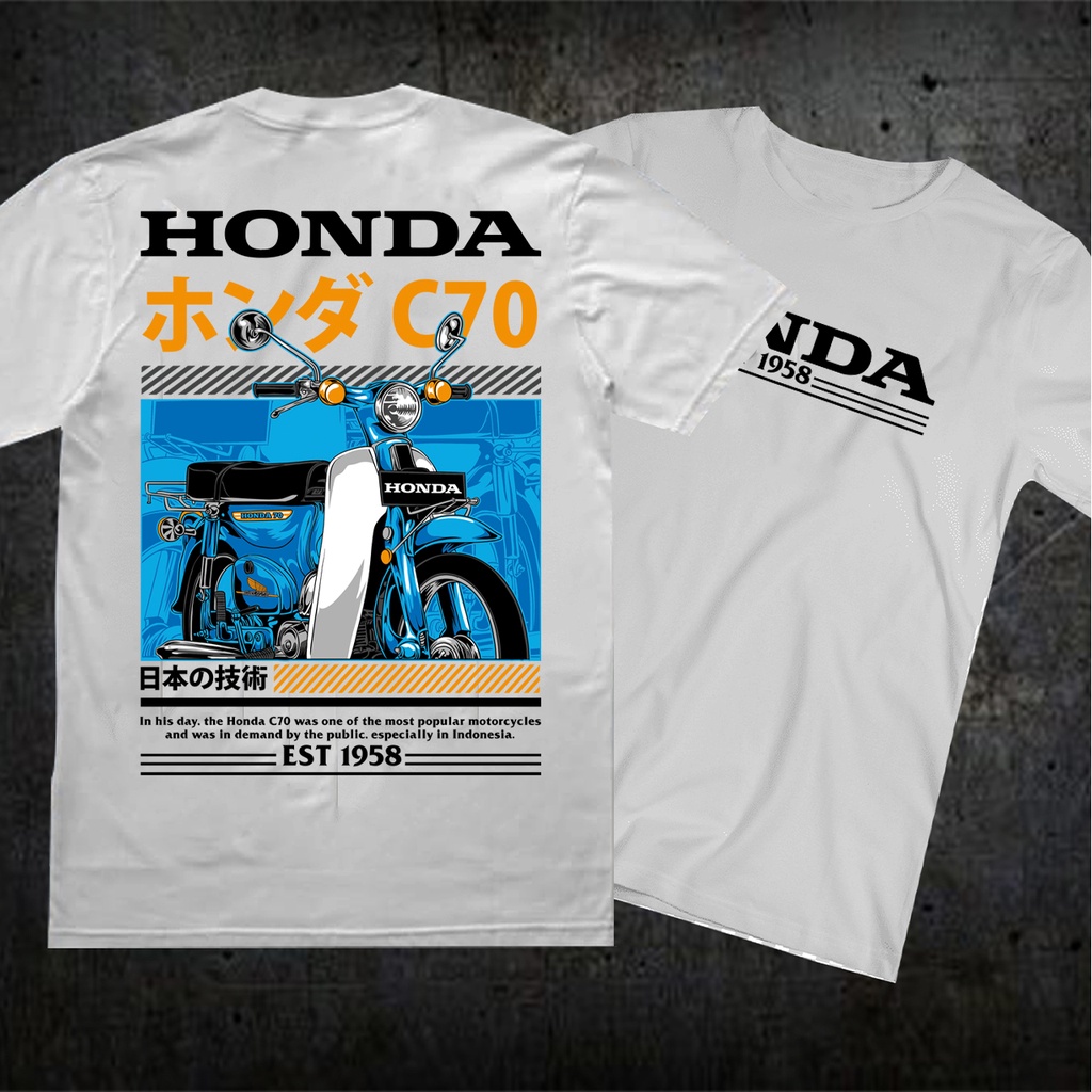 Kaos honda c70 / kaos motor honda c70 / baju honda c70 / baju motor honda c70 / kaos motor klasik / 