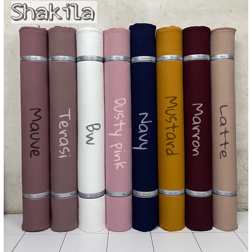 Kain polos Shakila Premium Grade A harga Murah