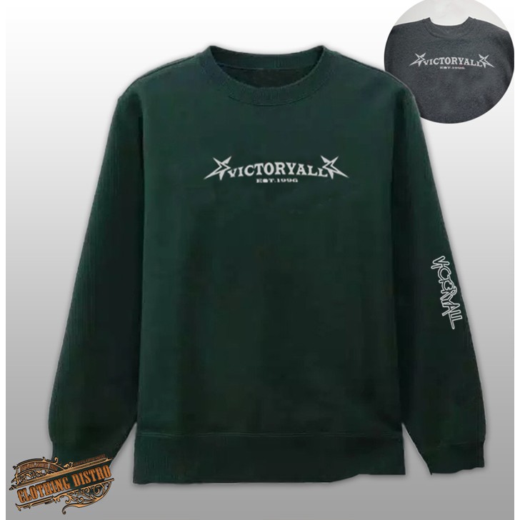 [COD] Bloods Crewneck Black Motif Simpel Pria/Wanita Premium Quality SWEATER PRIA/WANITA L XL VCRL-KDS HIJAU -NEW V-