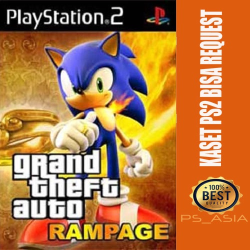 Kaset PS 2 GTA San Andreas Sonic Rampage V4