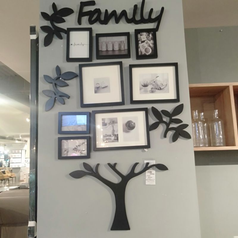 Bingkai Foto Set 13 Pcs Kompilasi Family Tree - Hitam
