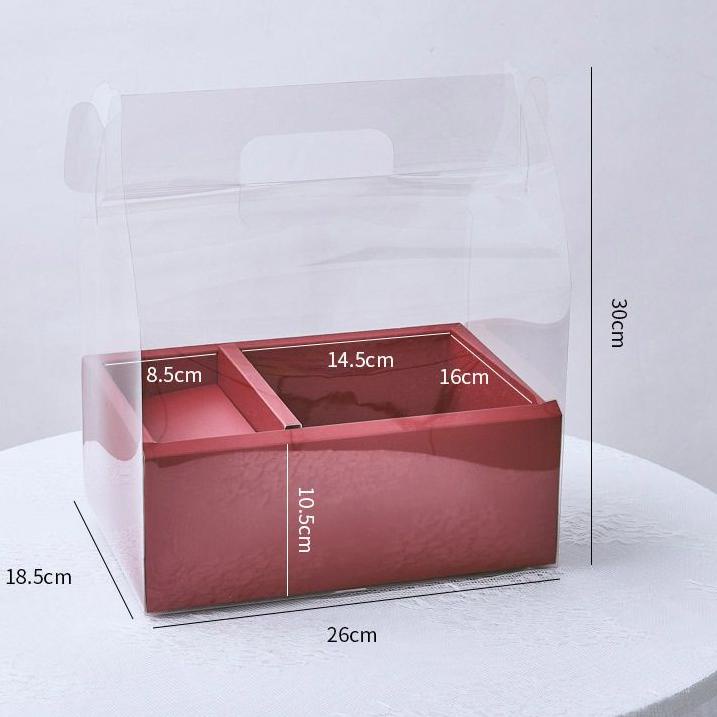 

New - Mika Handy Box Transparent - Flower Box / Box Bunga Mika / Box Bunga Bening / Kado Lipat / Kotak kerajinan tangan / Box Bunga Florist / Soft Box / Fuwa Paper Aksesoris ~