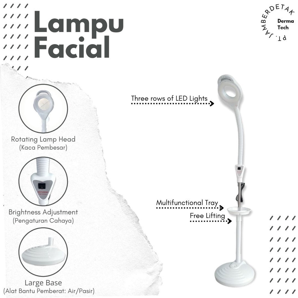 Lampu facial led sangat fleksibel buat klinik kecantikan dokter gigi dll magnifiying lamp