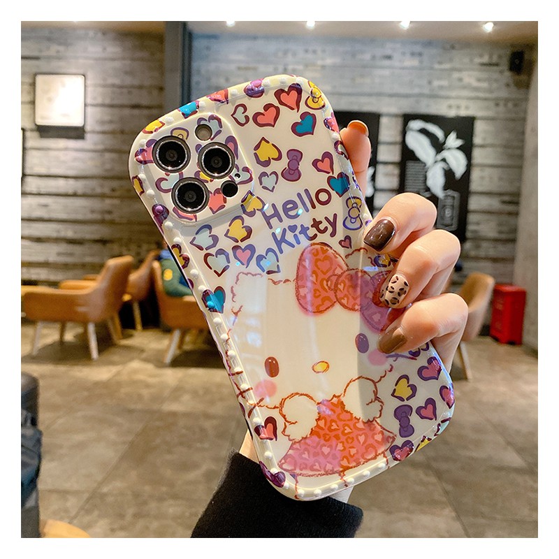 Cute Pastel Hello Kitty Softcase iphone 7+/8+/X/XS/XS MAX/XR/11/11 PRO/11 PRO MAX/12/12 PRO/12 PROCu