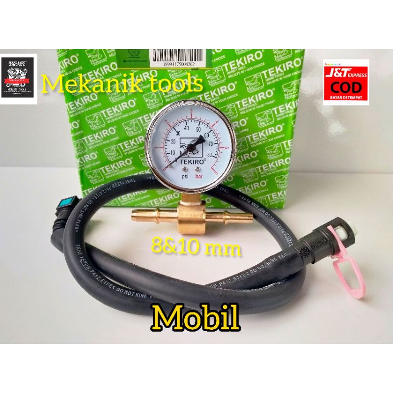 Pressure Tester fuelpump Mobil motor ukuran 8&amp;10 mm