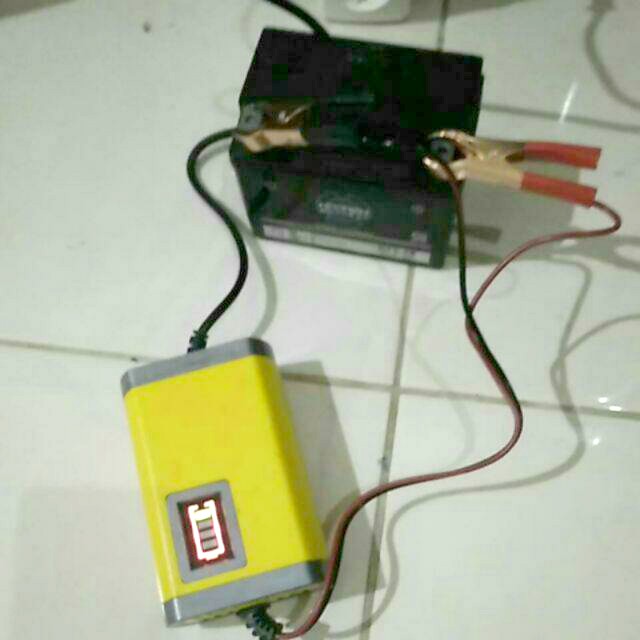 Charger Aki Portable 12V-2A Motor dan Mobil VRtec