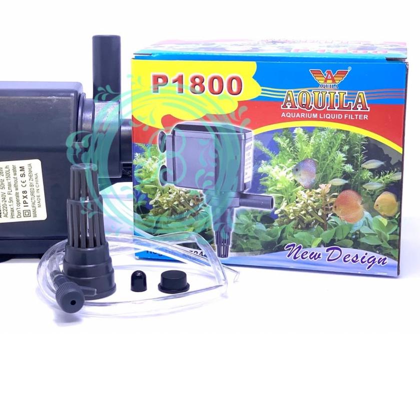 ✻ AQUILA 1800 Pompa Air Celup Aquarium Hidroponik Aquila P-1800 Aquila P1800 P 1800 ☝