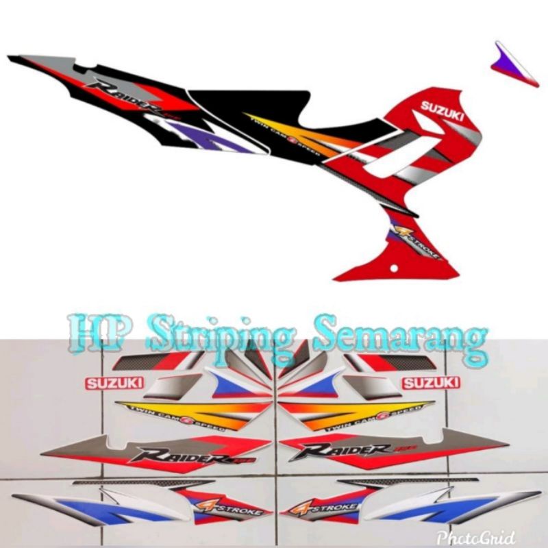 Striping Suzuki Satria Fu Cbu 2005 Cstm Raider Merah