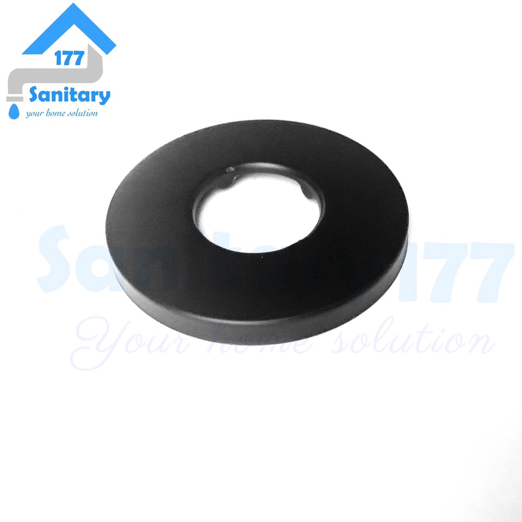 Ring tutupan Kran HITAM stainless 48mm-penutup cincin tembok Black stenlis di dinding keramik tutupan keran cover faucet tutup mur spare part acc