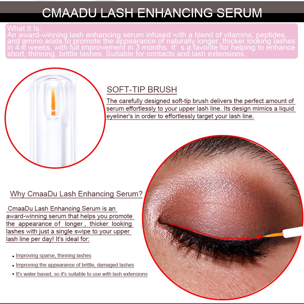 CMAADU MASCARA &amp; LASH ENHANCING SERUM 2IN1 Maskara Waterproof