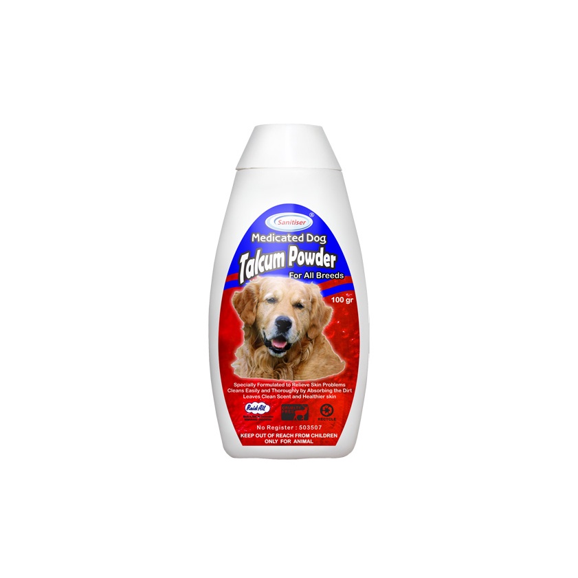 Raid All - Sanitiser DOG Talcum Powder 100gr / Bedak Anjing Murah