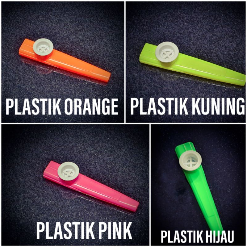 KAZOO ALAT MUSIK TIUP bahan metal dan plastik