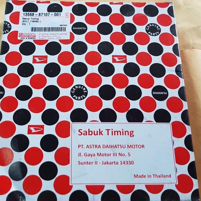 TIMING BELT ESPASS 1.3 TEMING BELT ESPASS 1.3 DAIHATSU ORIGINAL