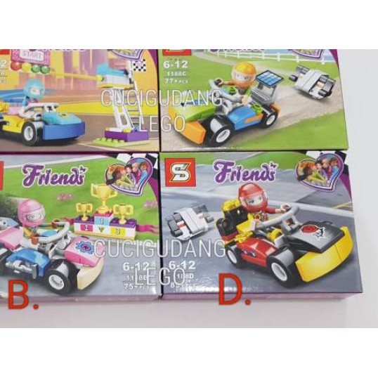 COD.E-473 Lego Friends SY1188 Car Racing Mobil Balap Baru ,,,,