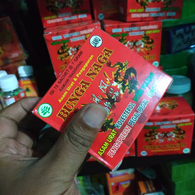 

BUNGA NAGA Jamu Asamurat / Kolesterol/Pengapuran/Pegal Pegal