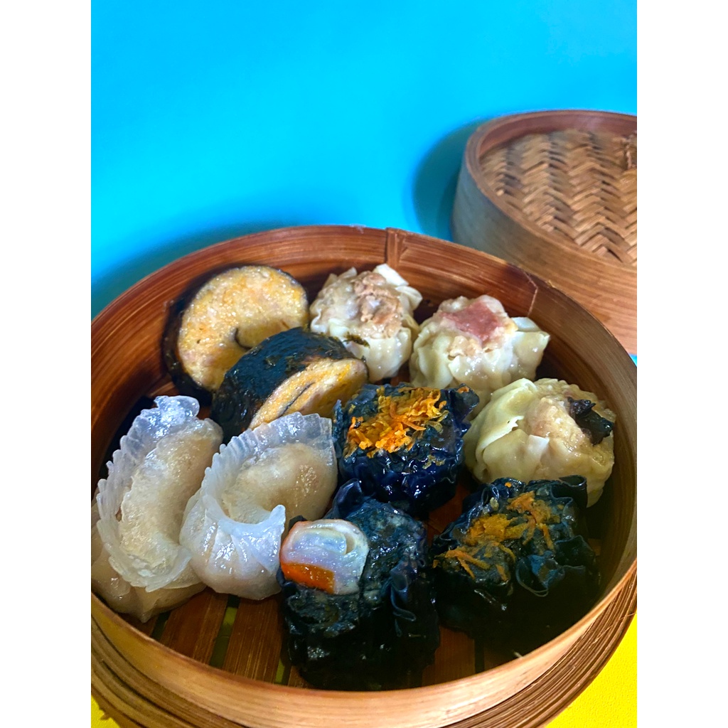 

MIX DIMSUM (frozen) isi 10/ DIMSUM AYAM, DIMSUM CHARCOAL, HAKAU, SUSHI DIMSUM