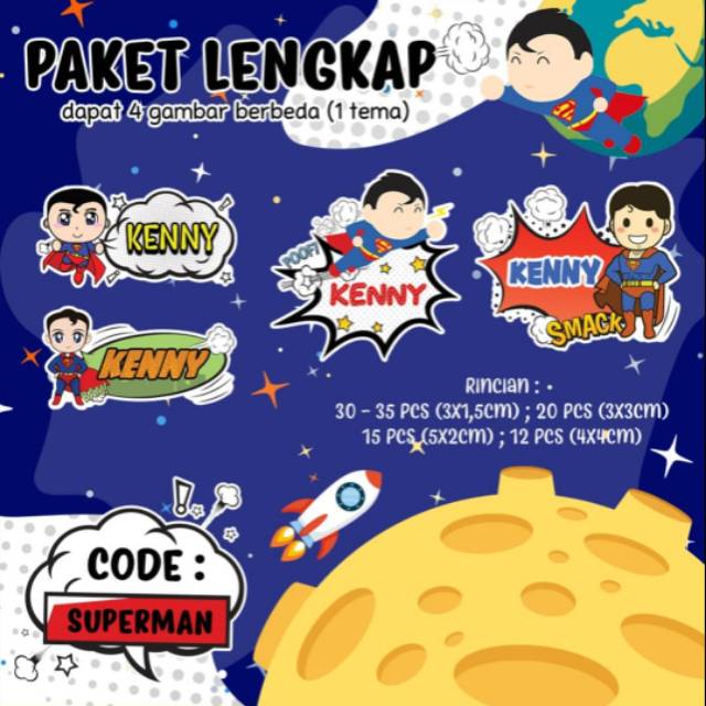 

Stiker Nama Custom 9