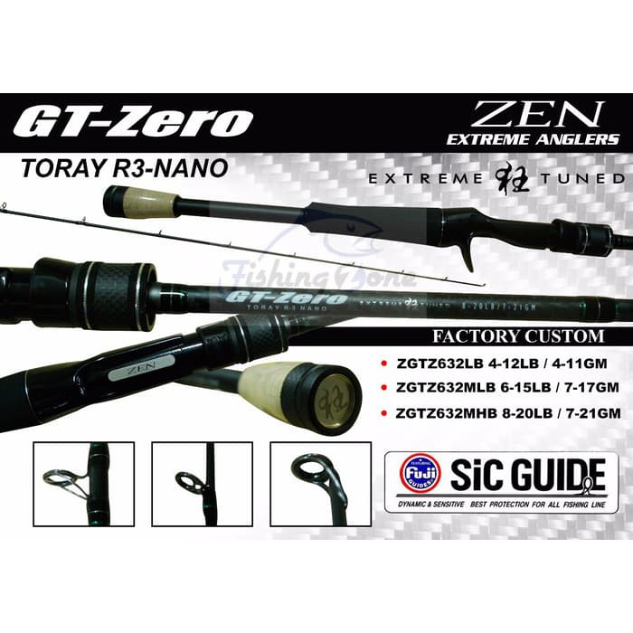 Zen GT-ZERO Today R-3 Nano Baitcasting Rod ZGT632MLB -  6-15Lb AP-1028