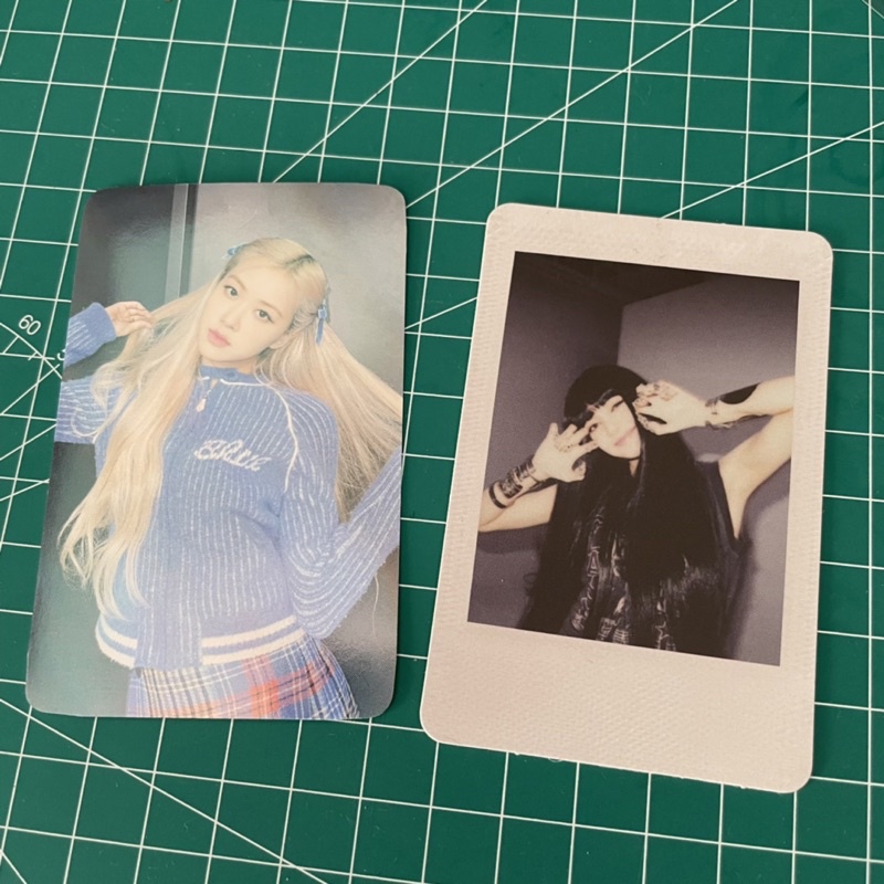 Blackpink Lisa Rosé photocard pc - -r- withdrama pob + lalisa kit polaroid pola rose