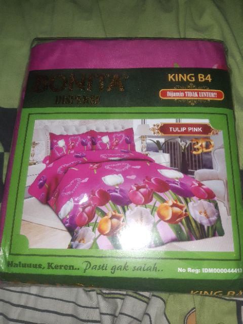 Sprei Bonita Tulip Pink/ New Merak / Batik Persia 180 B2
