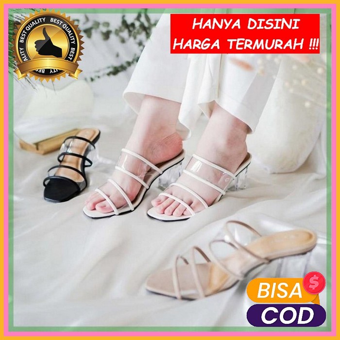 Zode Lisa Heels 3Cm Heels Wanita Hak Tahu / Hils Hak Kaca Wanita / Hels Wanita Kerja Kuliah Kondanga