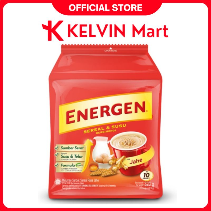 

Energen Sereal dan Susu Bersinergi Rasa Jahe pck 30g x 10 pcs | KELVIN Mart