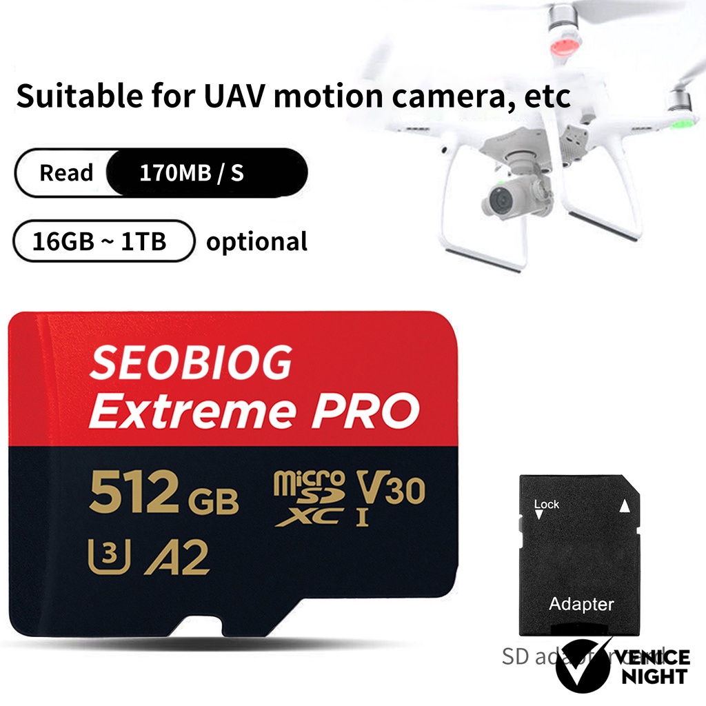 (SC) Seobiog Kartu Memori TF U3 16G 32G 64G 128G 256G 512G 1T Tahan Air Untuk Perekam Data