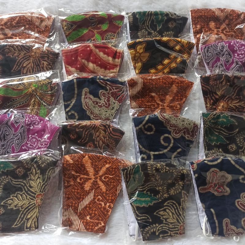 masker batik 3ply / 3 lapis random harga termurah