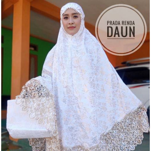 MUKENA RENDA KAIN KATUN SEMI SUTERA LEBARAN MOTIF BORDIR KADO PERNIKAHAN ULANG TAHUN