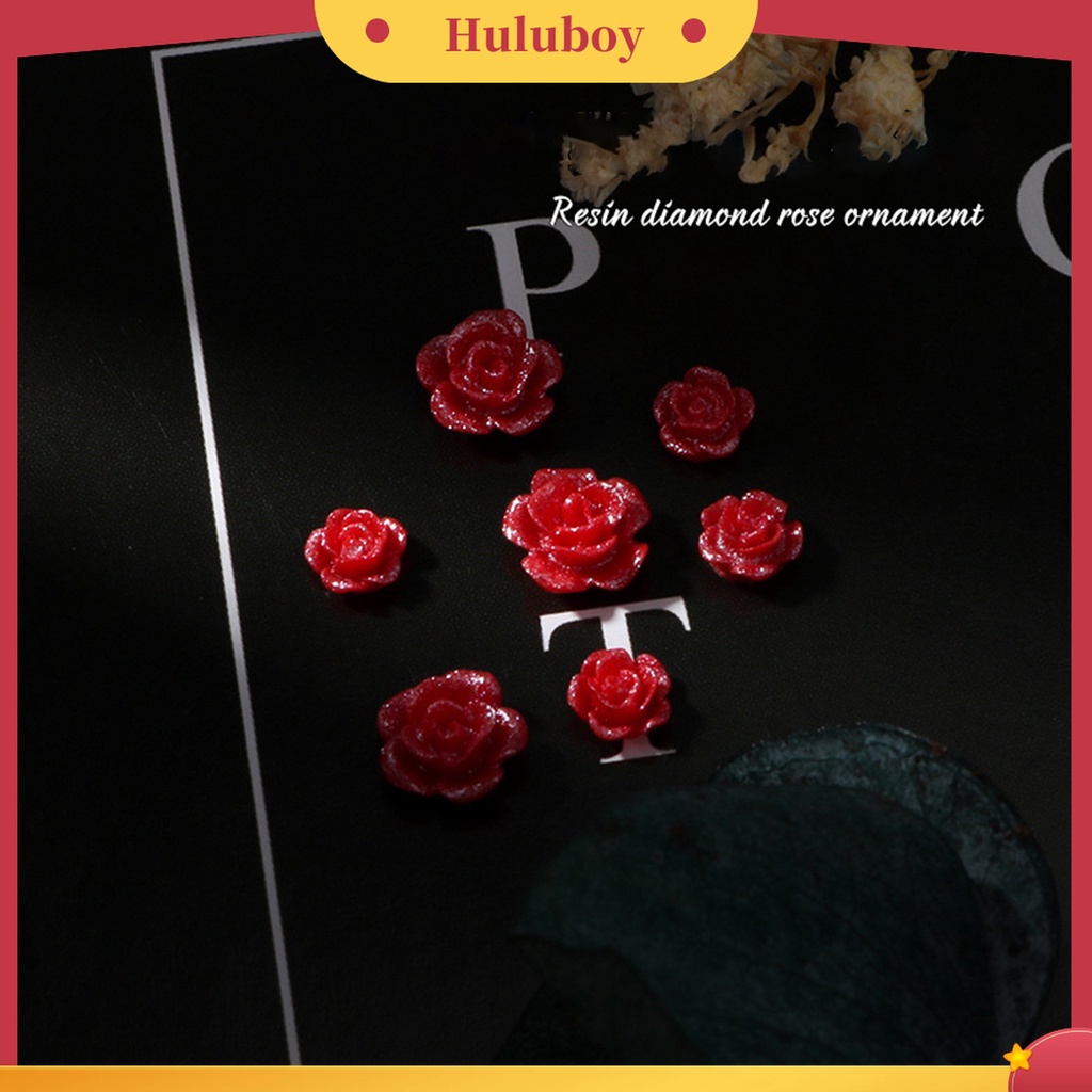 Huluboy Huluboy♡ 100pcs / Set Ornamen Bunga Camellia 3D Bahan Resin Untuk Dekorasi Nail Art Wanita