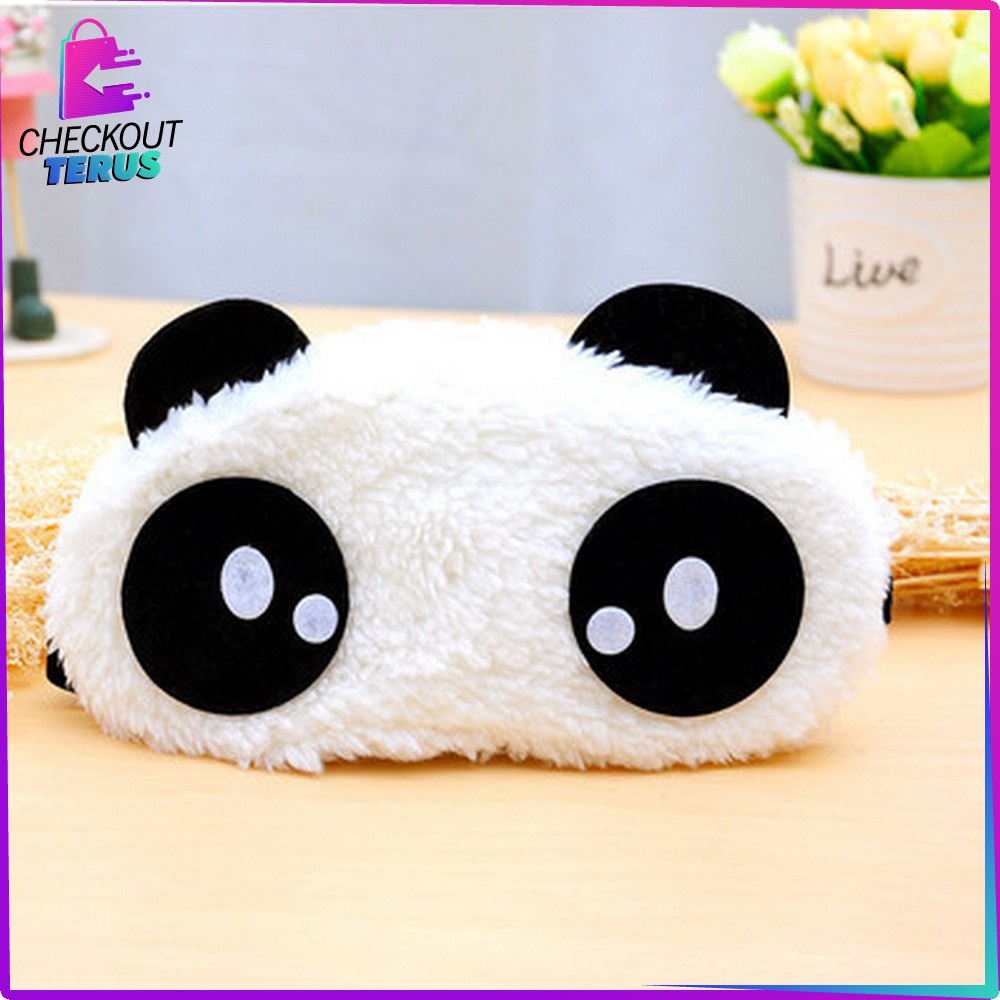 CT C480 Penutup Mata Ekspresi Masker Tidur Karakter Sleeping Eye Panda Penutup Mata Tidur Motif Panda