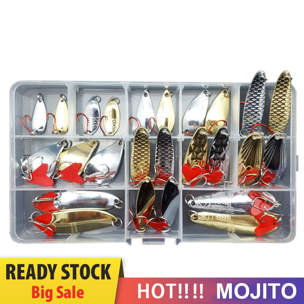 25 / 35pcs Umpan Pancing Buatan Bentuk Ikan Dengan Sequin